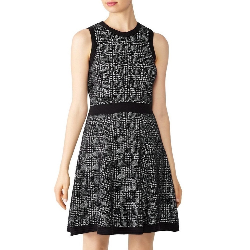 Kate Spade Out West‎ Mod Plaid Knit Sweater Swing Dress Size Small OUMU1094